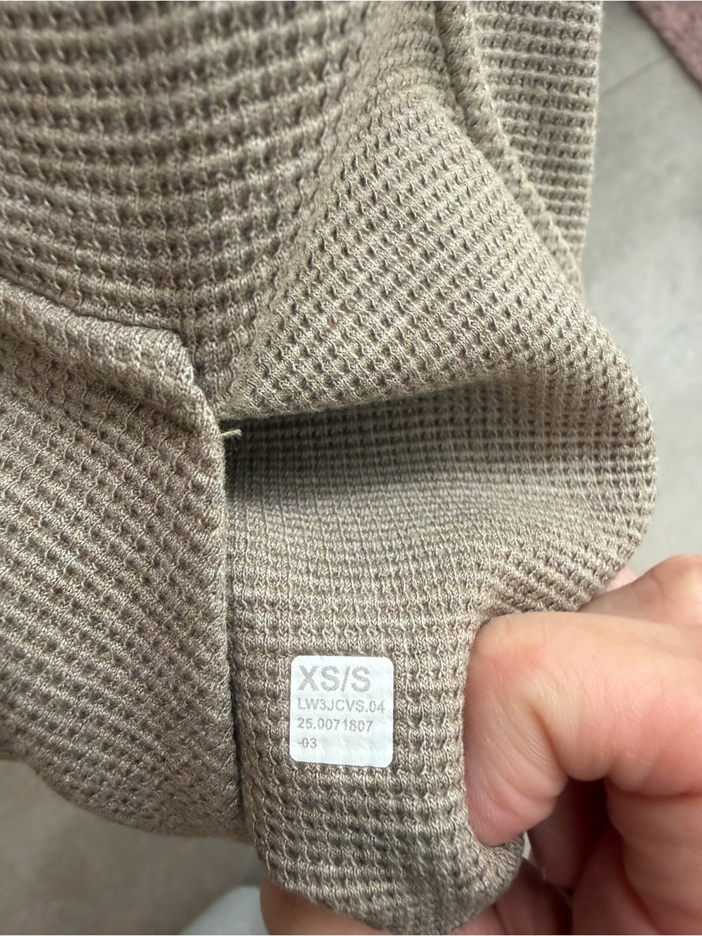 Scuba Oversized Full-Zip Hoodie Waffle - Picture 3 of 5